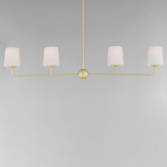 12097SWSBR - 4 Light Bristol 48" Chandelier - Satin Brass