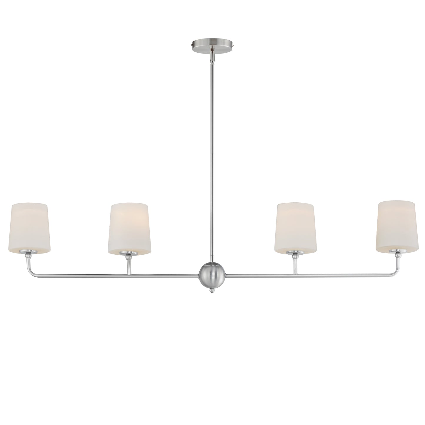 12097SWSN - 4 Light Bristol 48" Chandelier - Satin Nickel