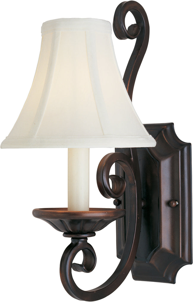 12217OI/SHD123 - 1 Light Manor 7" Wall Sconce - Oil Rubbed Bronze