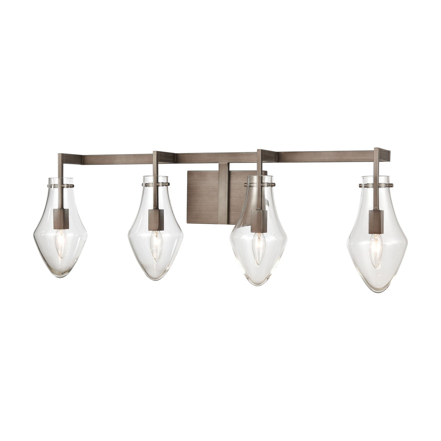 ELK Lighting 12294/4 - Culmination 36" Wide 4-Light Vanity Light in Weathered Zinc with Clear Glass