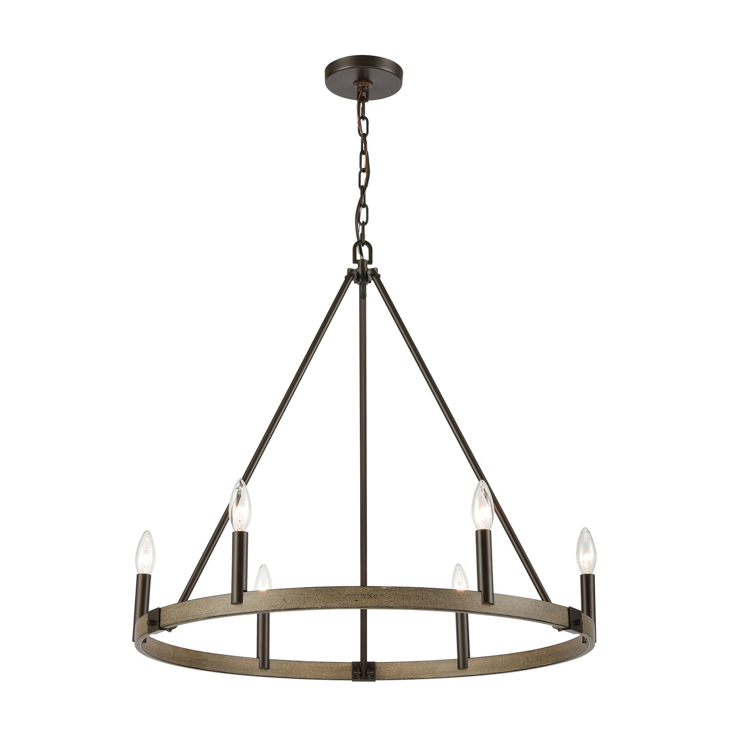 ELK Lighting 12316/6 - Transitions 27" Wide 6-Light Chandelier in Oil Rubbed Bronze and Aspen Finish
