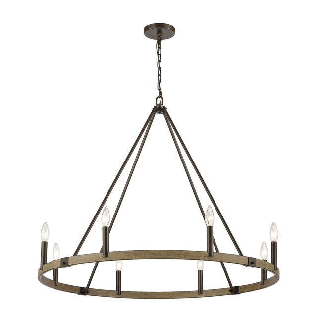 ELK Lighting 12317/8 - Transitions 36" Wide 8-Light Chandelier in Oil Rubbed Bronze and Aspen Finish