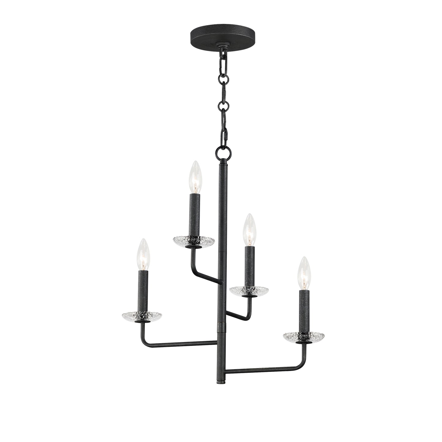 12324TCAR - 4 Light Madeira 15" Chandelier - Anthracite