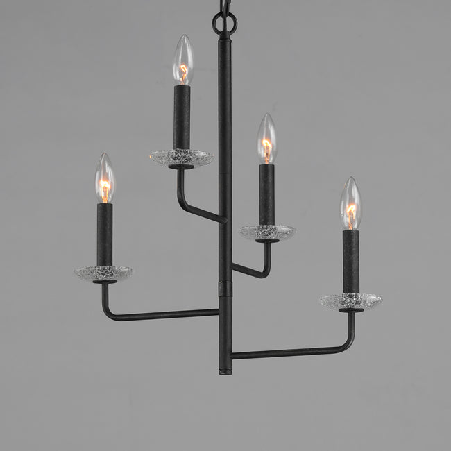 12324TCAR - 4 Light Madeira 15" Chandelier - Anthracite