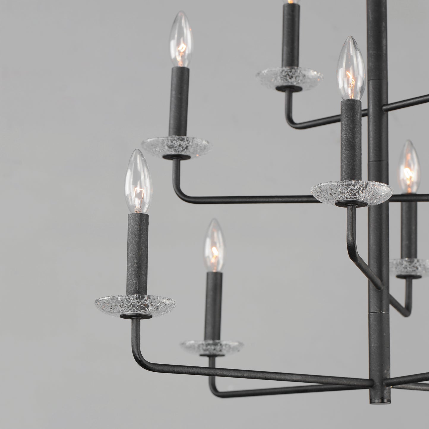 12329TCAR - 10 Light Madeira 30" Chandelier - Anthracite