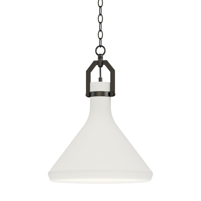 12383WTBK - 1 Light Lumi 13" Pendant - Black