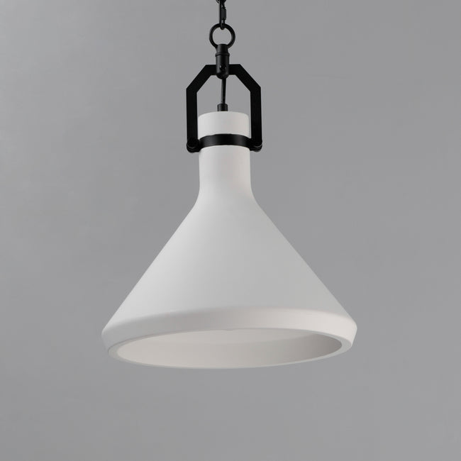 12383WTBK - 1 Light Lumi 13" Pendant - Black