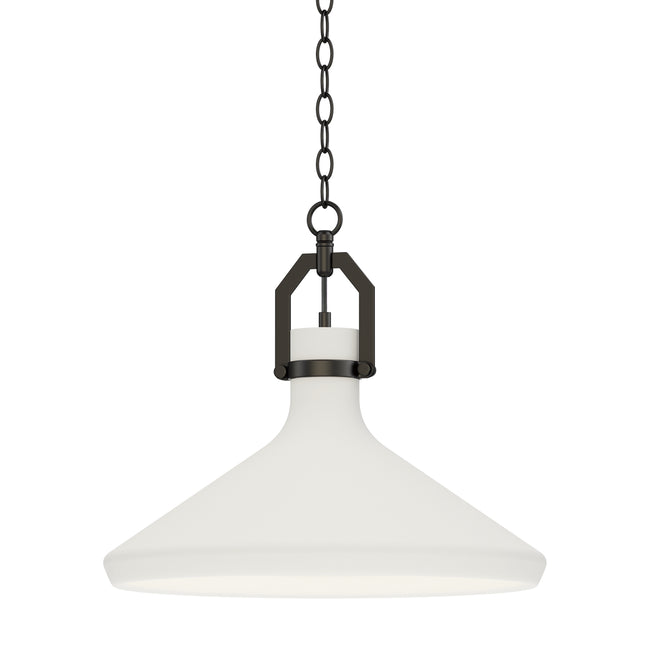 12386WTBK - 1 Light Lumi 16" Pendant - Black