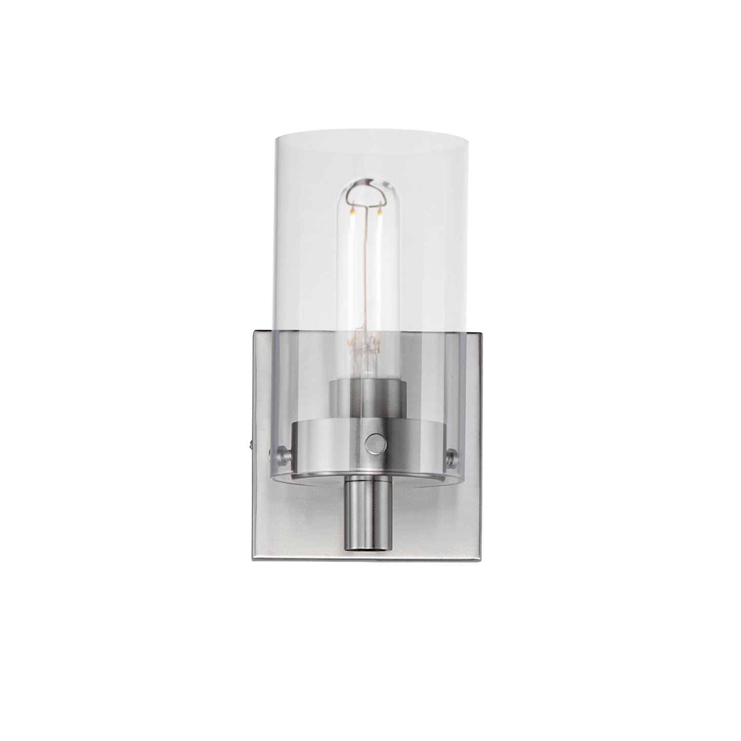 12401CLSN - 1 Light Pinn 4.75" Wall Sconce - Satin Nickel