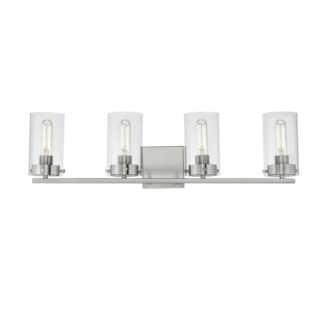 12404CLSN - 4 Light Pinn 30" Vanity Light - Satin Nickel