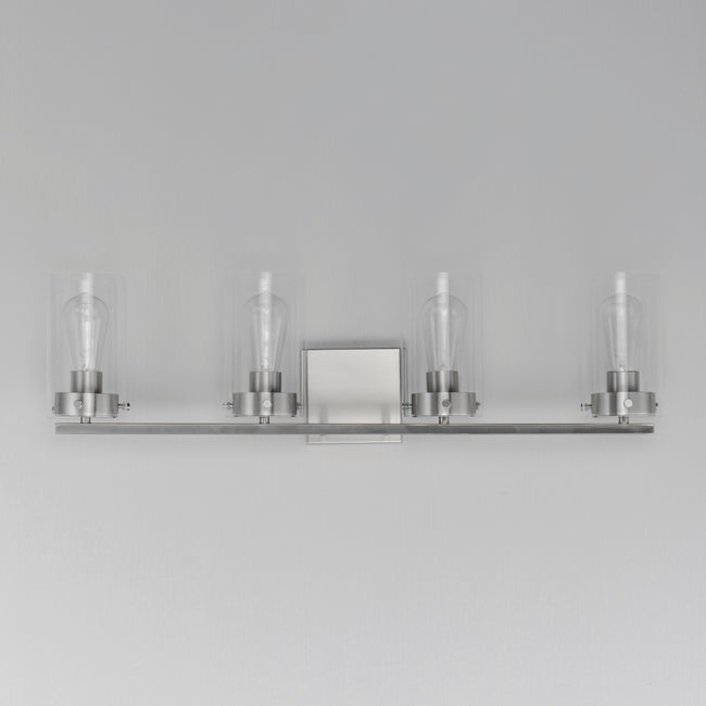 12404CLSN - 4 Light Pinn 30" Vanity Light - Satin Nickel