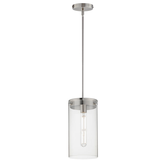 12408CLSN - 1 Light Pinn 8" Pendant - Satin Nickel