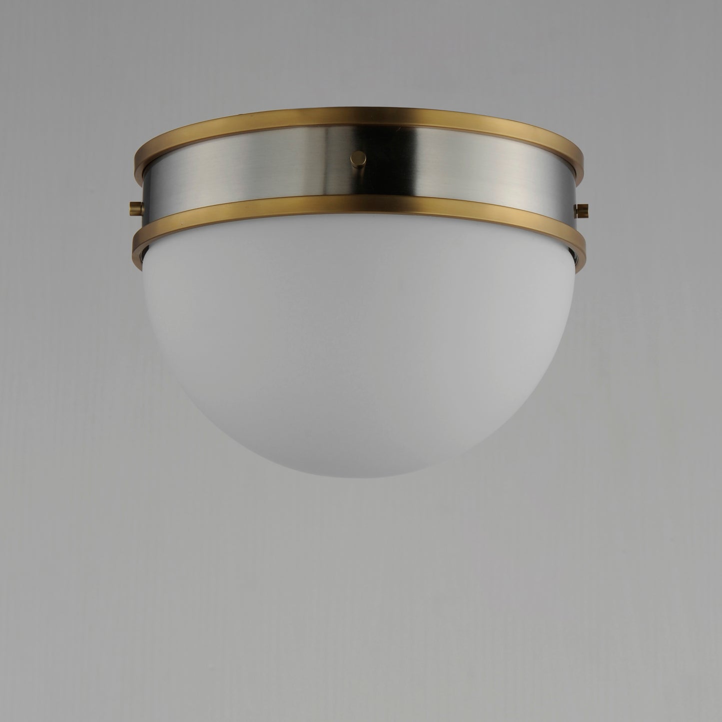 12419SWSNSBR - Duke 12" Flush Mount Ceiling Light - Satin Nickel / Satin Brass
