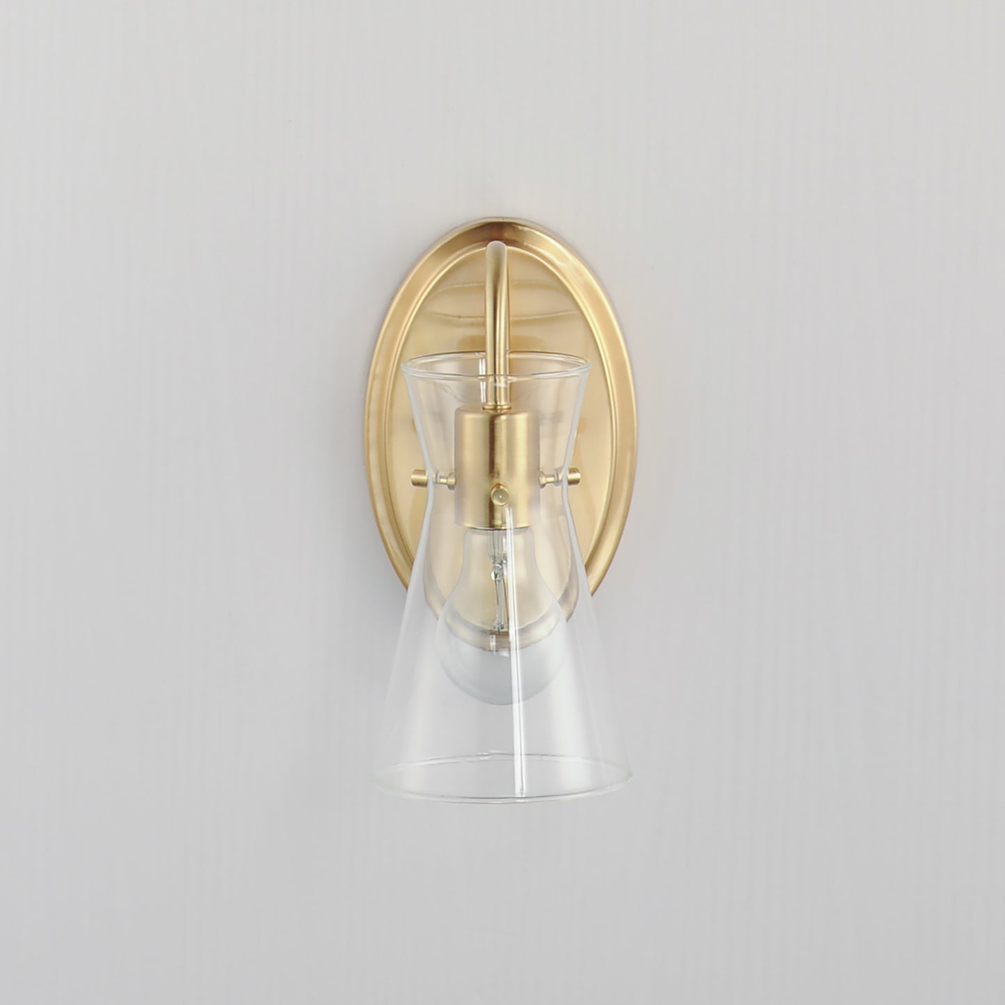 12481CLNAB - 1 Light Ava 5" Vanity Light - Natural Aged Brass