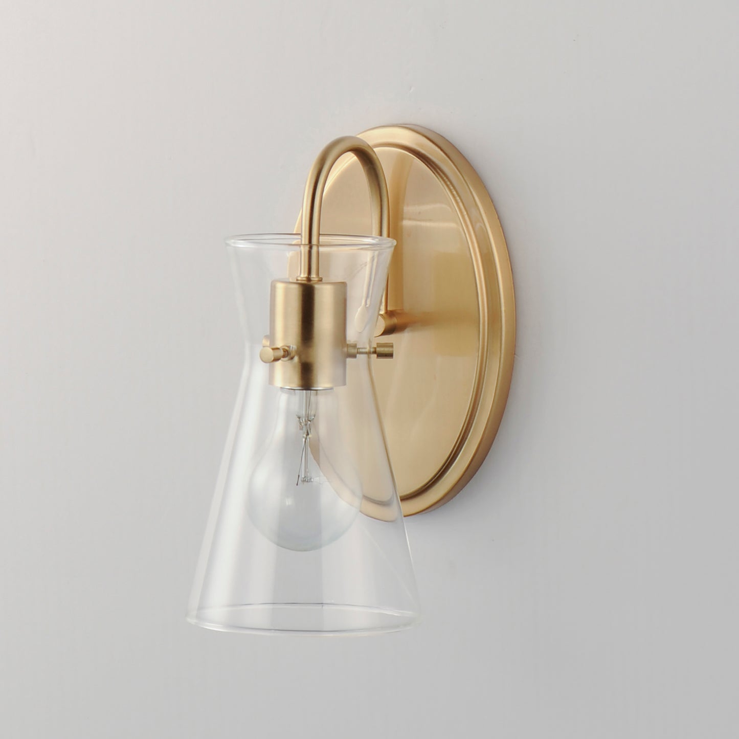 12481CLNAB - 1 Light Ava 5" Vanity Light - Natural Aged Brass