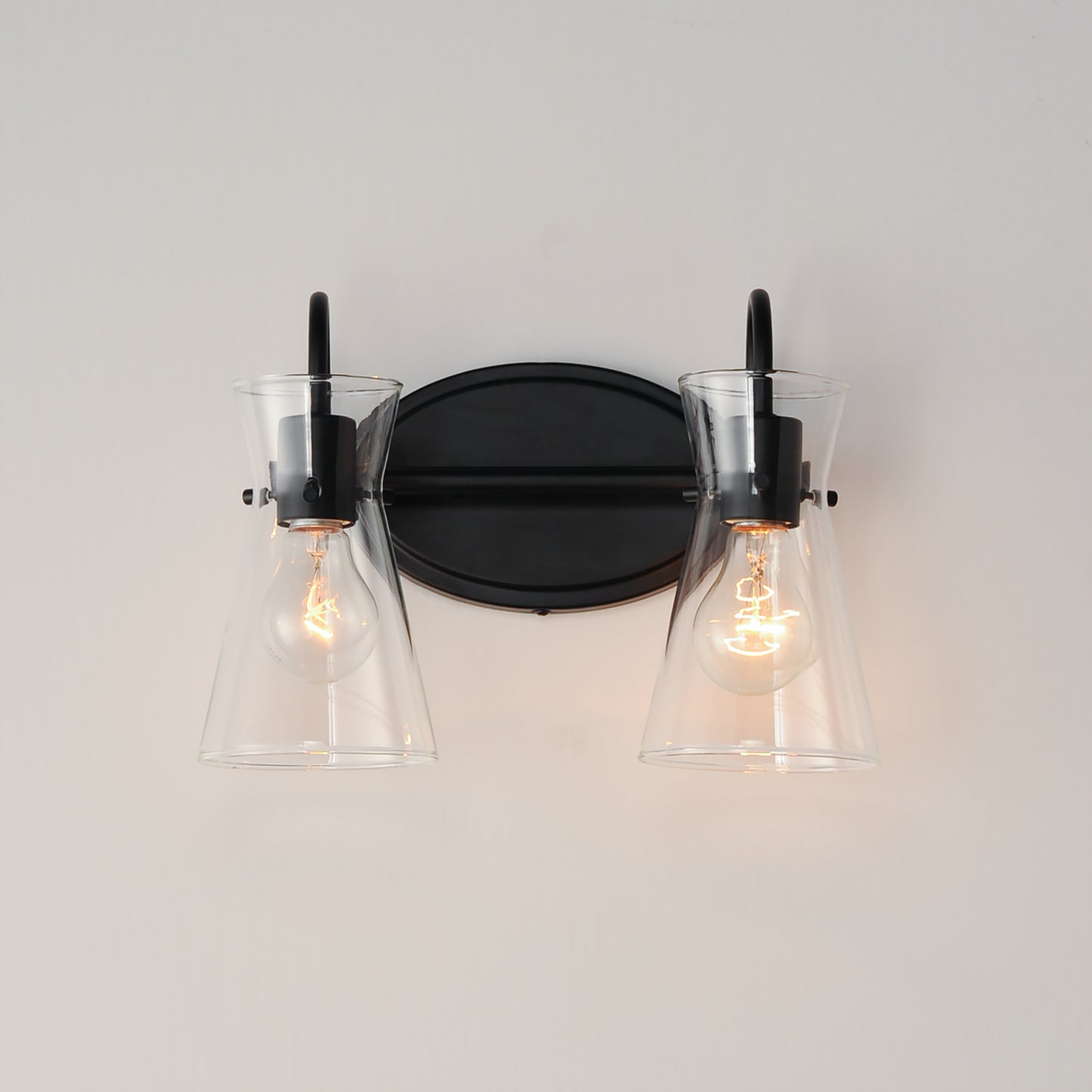 12482CLBK - 2 Light Ava 14" Vanity Light - Black