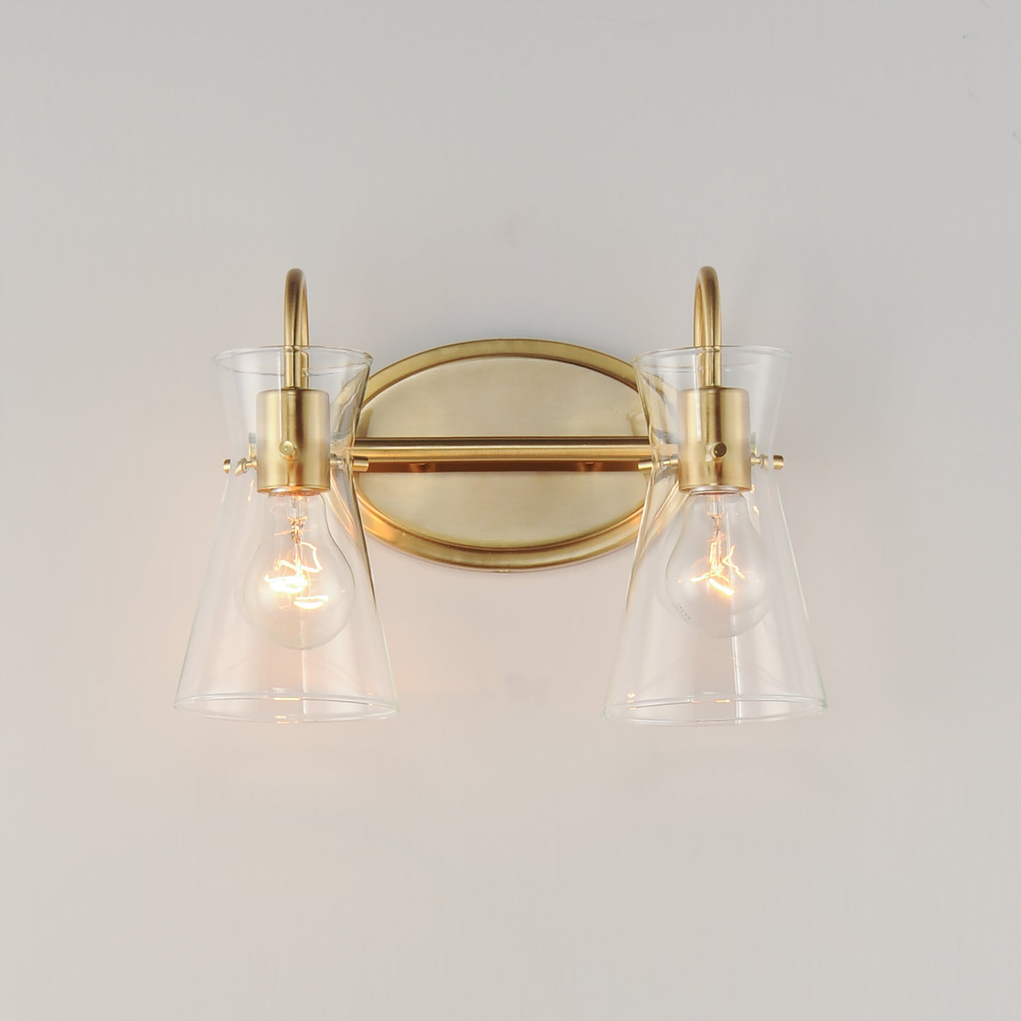 12482CLNAB - 2 Light Ava 14" Vanity Light - Natural Aged Brass