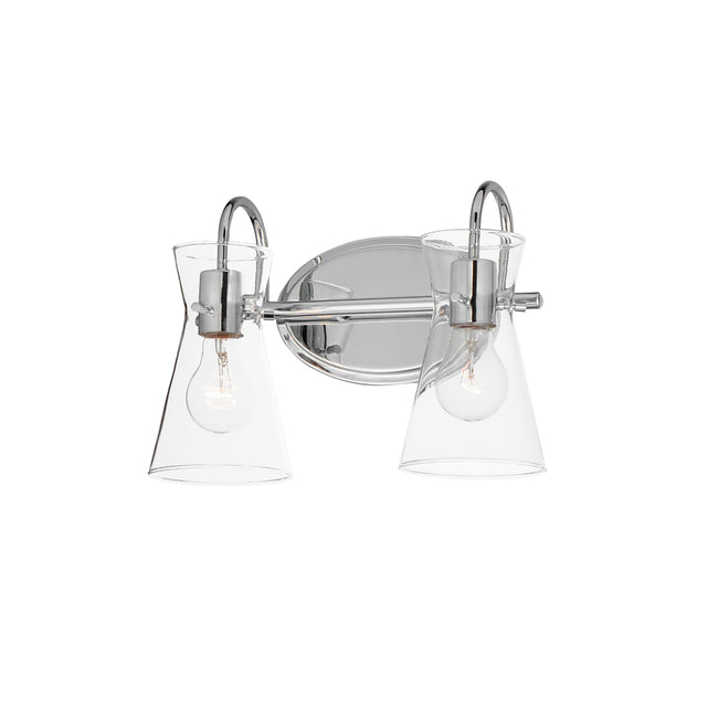 12482CLPC - 2 Light Ava 14" Vanity Light - Polished Chrome