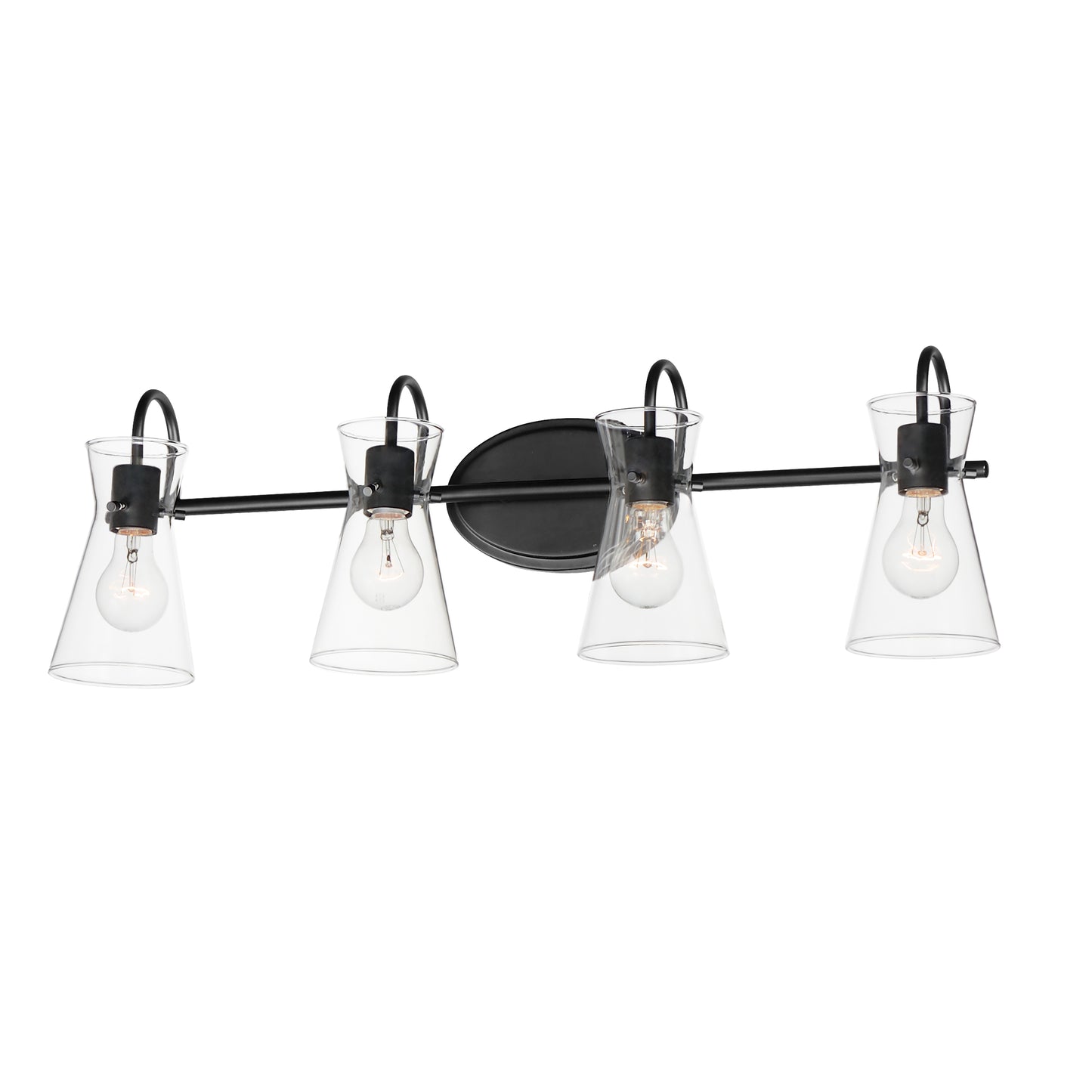 12484CLBK - 4 Light Ava 31" Vanity Light - Black