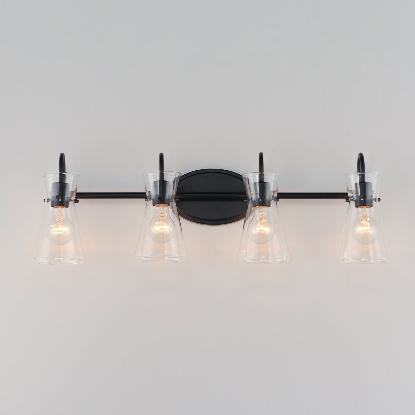12484CLBK - 4 Light Ava 31" Vanity Light - Black