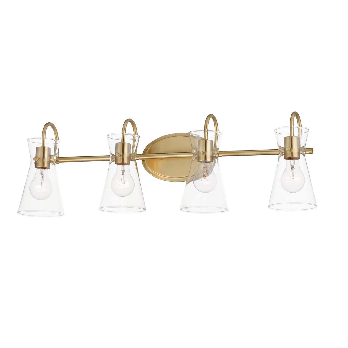 12484CLNAB - 4 Light Ava 31" Vanity Light - Natural Aged Brass