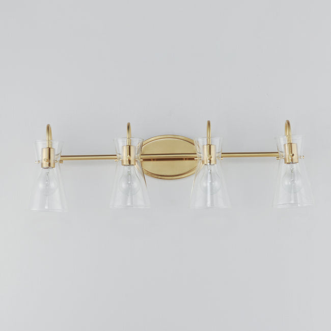 12484CLNAB - 4 Light Ava 31" Vanity Light - Natural Aged Brass