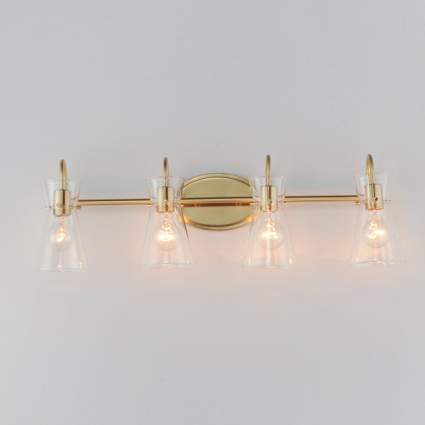 12484CLNAB - 4 Light Ava 31" Vanity Light - Natural Aged Brass