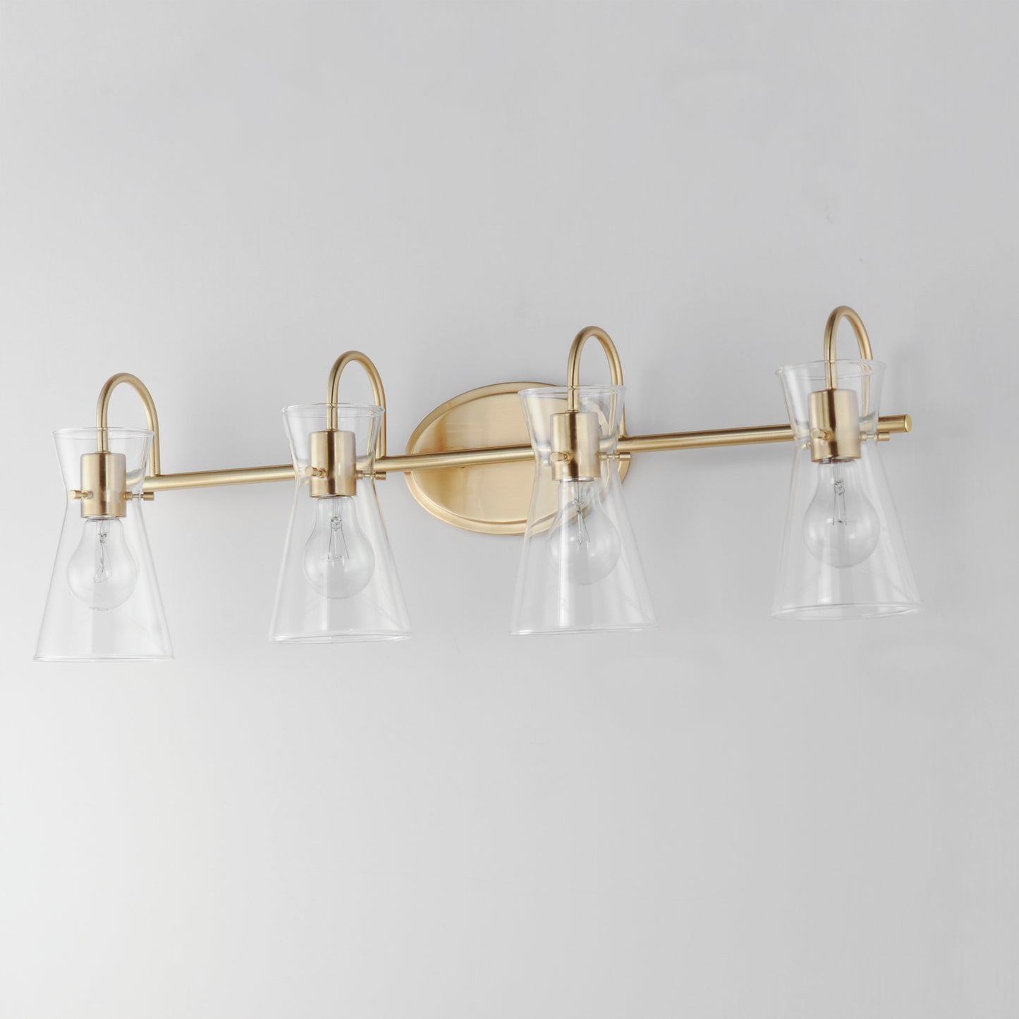 12484CLNAB - 4 Light Ava 31" Vanity Light - Natural Aged Brass