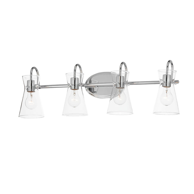 12484CLPC - 4 Light Ava 31" Vanity Light - Polished Chrome