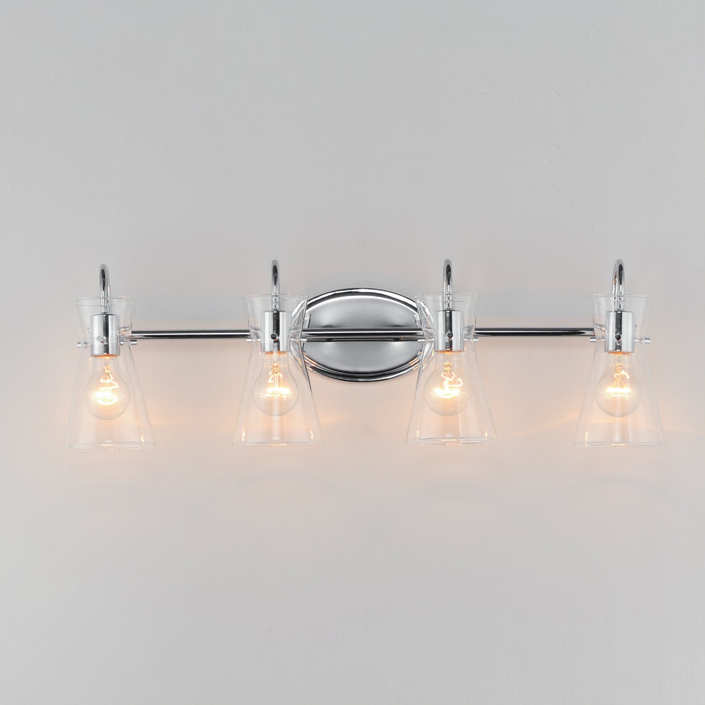 12484CLPC - 4 Light Ava 31" Vanity Light - Polished Chrome