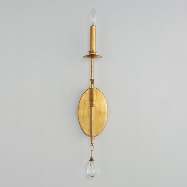 12741CHGL - 1 Light Eden 4.75" Wall Sconce - Charcoal Gold Leaf