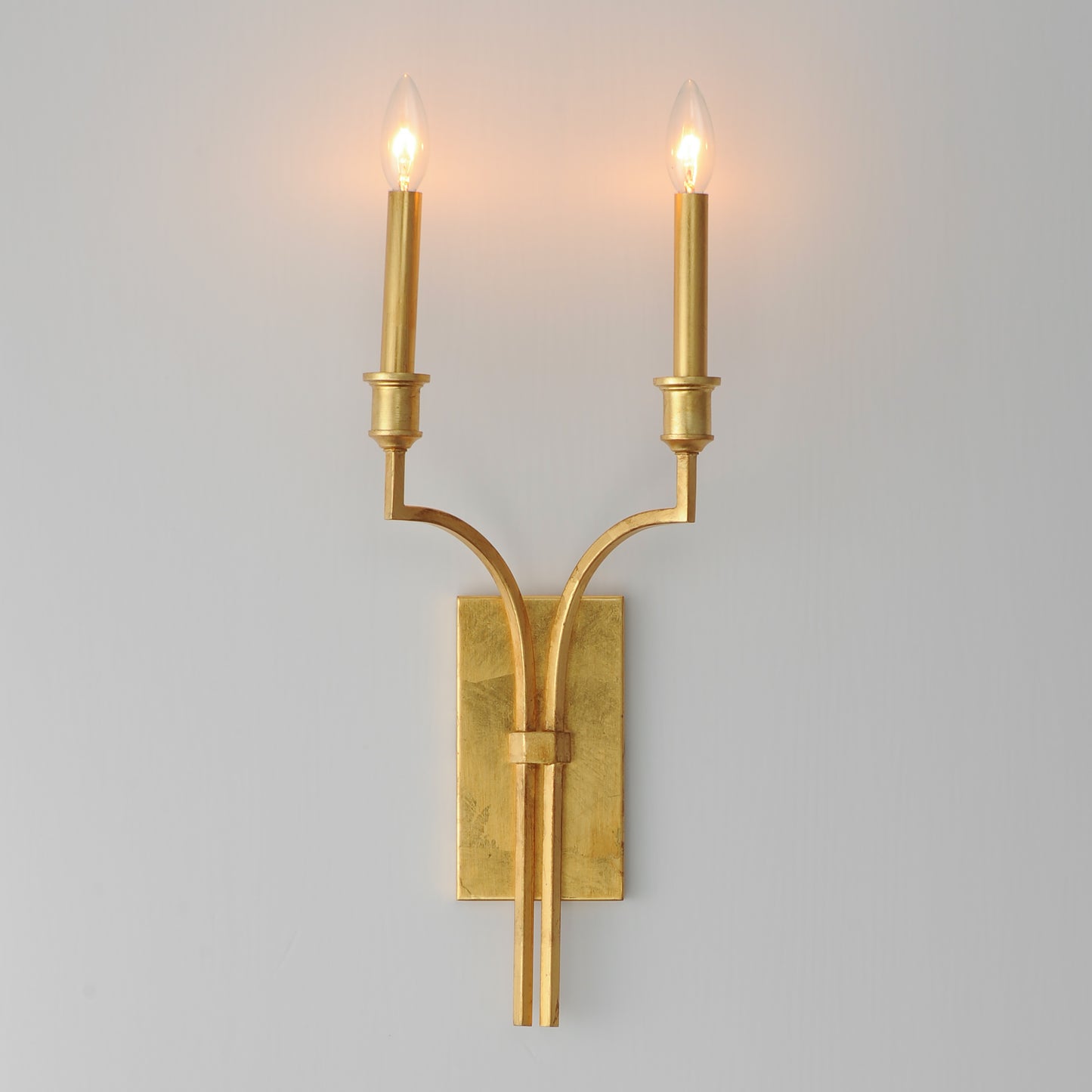 12782GL - 2 Light Normandy 9" Wall Sconce - Gold Leaf