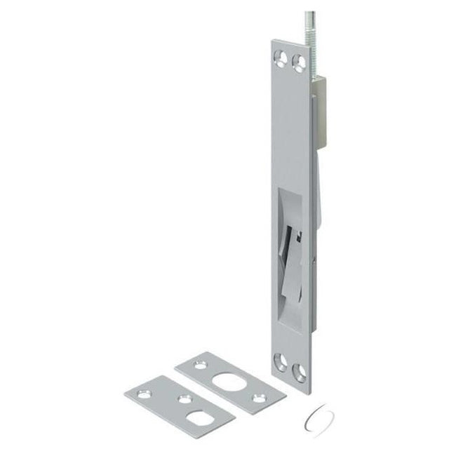 12EFB26D 12" Extension Flush Bolt; Solid Brass; Satin Chrome Finish