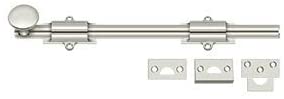 12SB14 12" Surface Bolt; Heavy Duty; Bright Nickel Finish