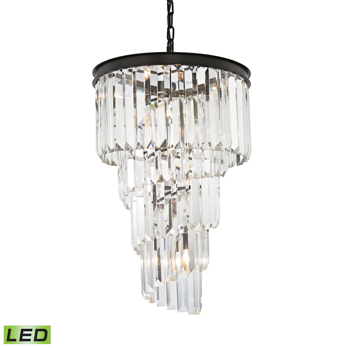 ELK Lighting 14217/6-LED - Palacial 16" Wide 6-Light Chandelier in Oil Rubbed Bronze with Clear Crys