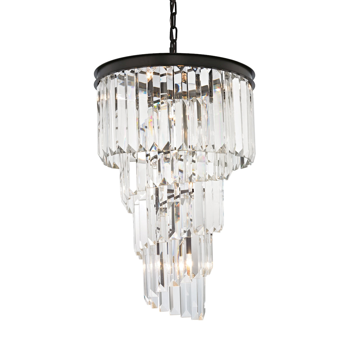 ELK Lighting 14217/6 - Palacial 16" Wide 6-Light Chandelier in Oil Rubbed Bronze with Clear Crystal