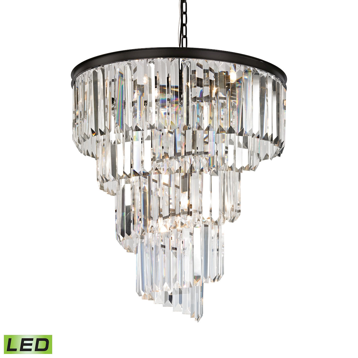 ELK Lighting 14218/9-LED - Palacial 26" Wide 9-Light Chandelier in Oil Rubbed Bronze with Clear Crys