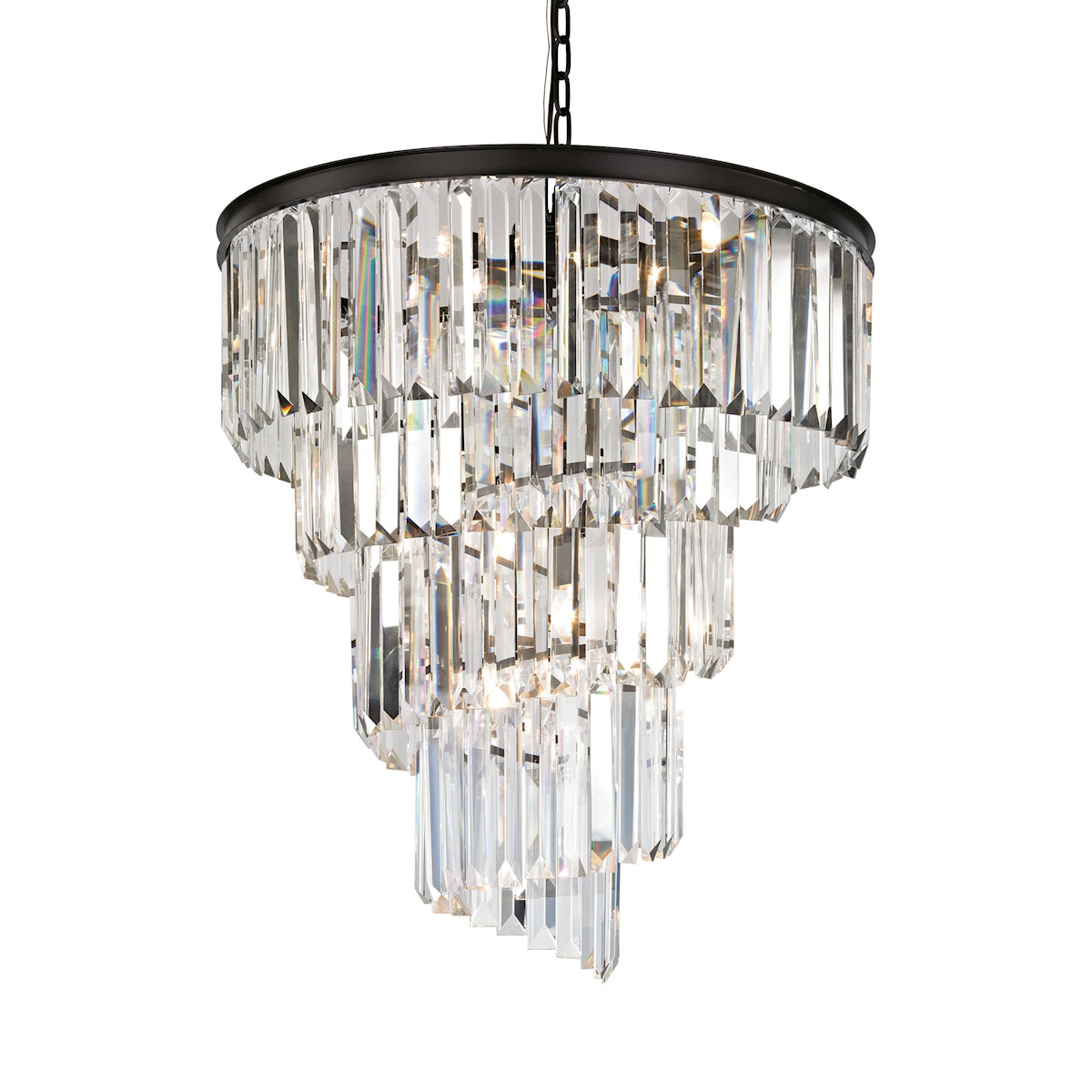 ELK Lighting 14218/9 - Palacial 26" Wide 9-Light Chandelier in Oil Rubbed Bronze with Clear Crystal
