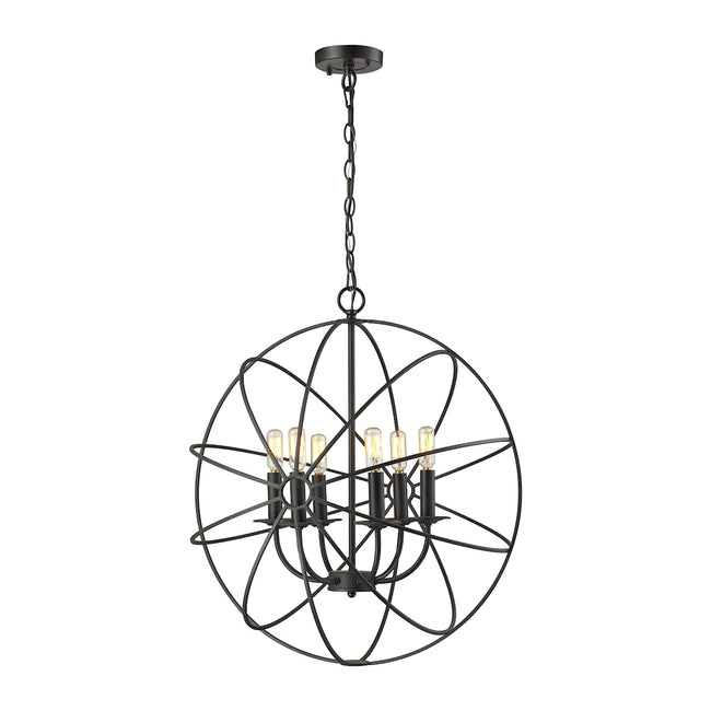 ELK Lighting 14244/6 - Yardley 23" Wide 6-Light Chandelier in Oil Rubbed Bronze with Wire Cage