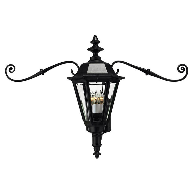 Hinkley 1445BK - Manor House 23" Large Wall Mount Lantern with Scroll in Black