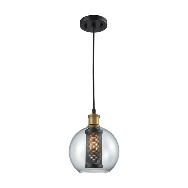 ELK Lighting 14530/1 - Bremington 8" Wide 1-Light Mini Pendant in Oiled Bronze with Clear Glass and