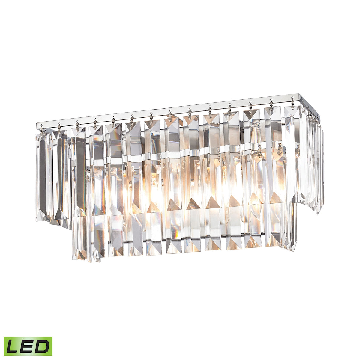 ELK Lighting 15211/2-LED - Palacial 15"Wide 2-Light Vanity Light in Polished Chrome with Clear Cryst