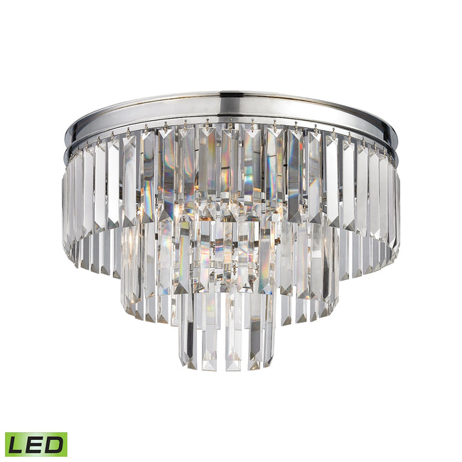 ELK Lighting 15215/3-LED - Palacial 19" Wide 3-Light Semi Flush in Polished Chrome with Clear Crysta
