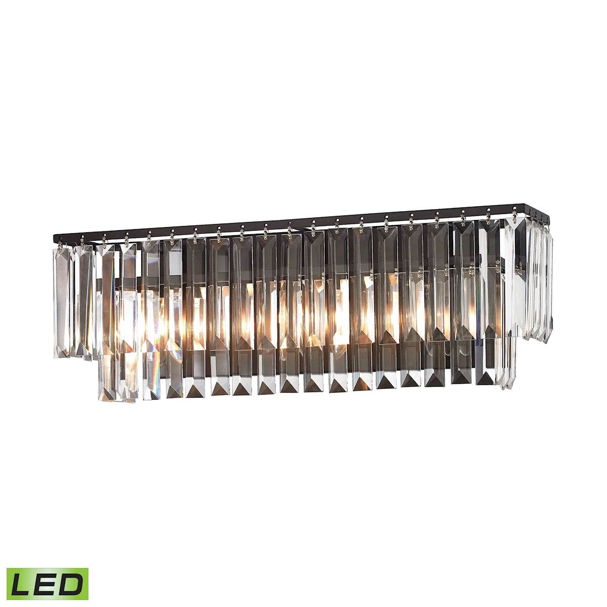 ELK Lighting 15222/3-LED - Palacial 3-Light Vanity Light in Oil Rubbed Bronze with Clear Crystal - I