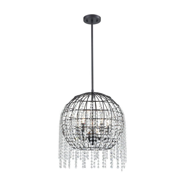 ELK Lighting 15305/5 - Yardley 17" Wide 5-Light Chandelier in Oil Rubbed Bronze with Wire Cage and C