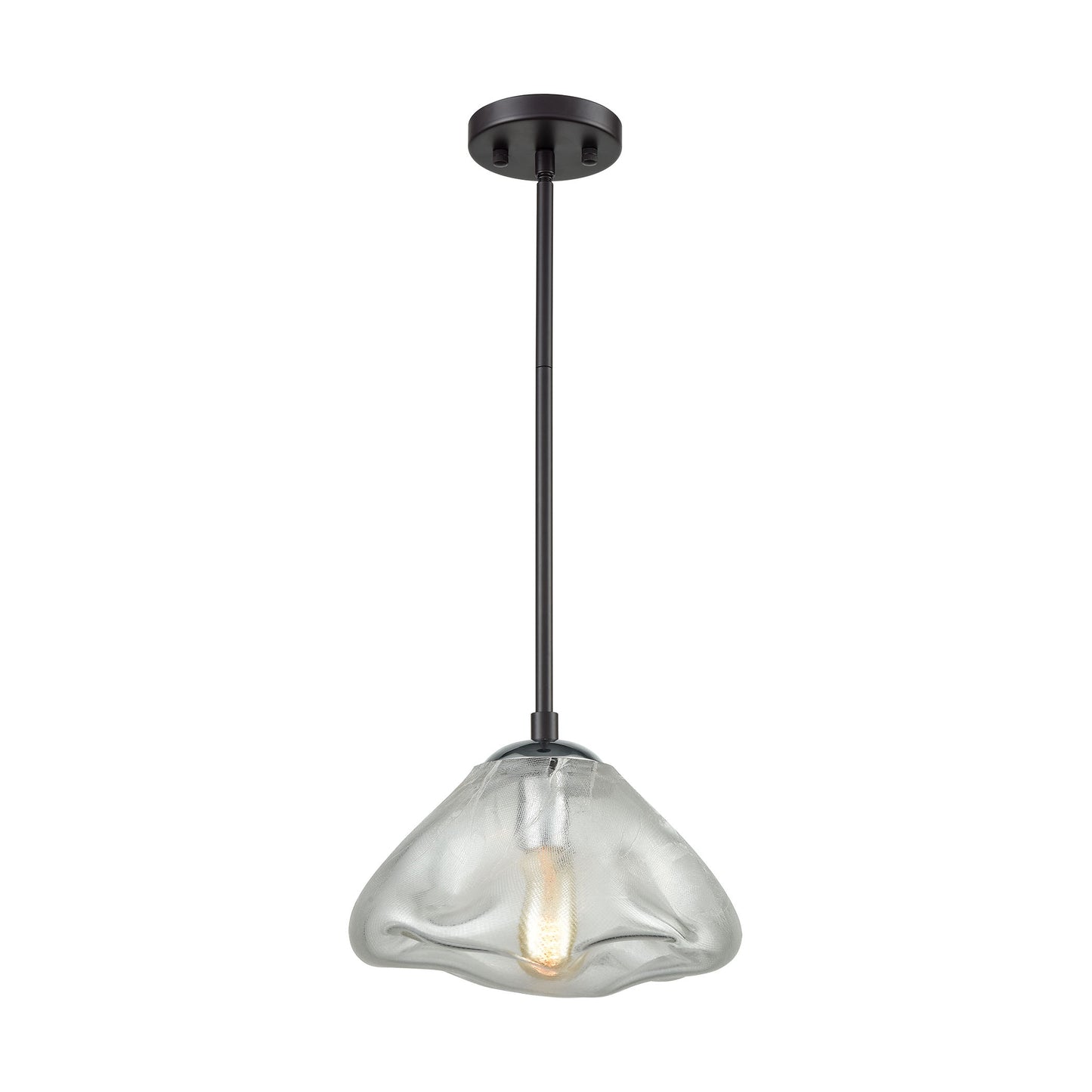 ELK Lighting 15330/1 - Kendal 11" Wide 1-Light Mini Pendant in Oil Rubbed Bronze and Polished Chrome