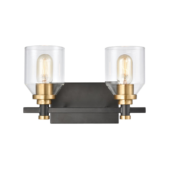 ELK Lighting 15401/2 - Cambria 13" Wide 2-Light Vanity Light in Matte Black with Clear Glass