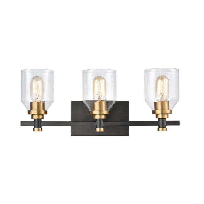 ELK Lighting 15402/3 - Cambria 20" Wide 3-Light Vanity Light in Matte Black with Clear Glass