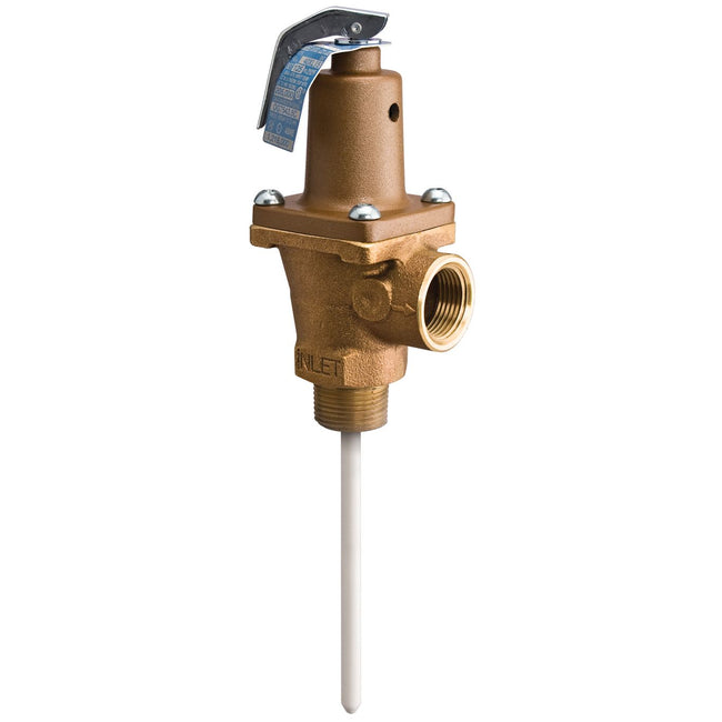 0156731 - 3/4" Bronze Automatic Reseating Temp and Presesure Relief Valve, 210 F, 150 psi