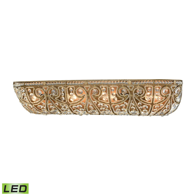 ELK Lighting 15961/4-LED - Elizabethan 27" Wide 4-Light Vanity Sconce in Dark Bronze with Clear Crys